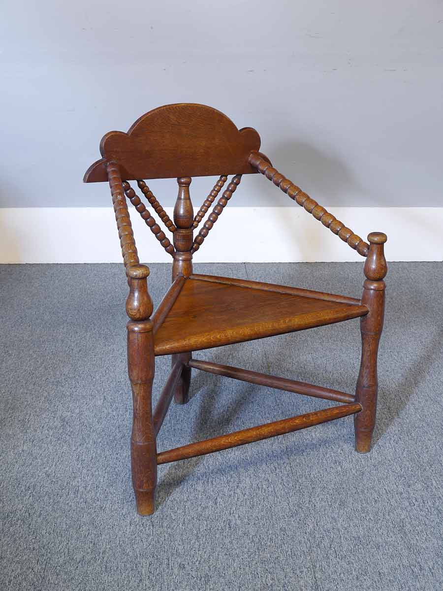 Antiker Stuhl Historismus um 1900 aus Eiche
