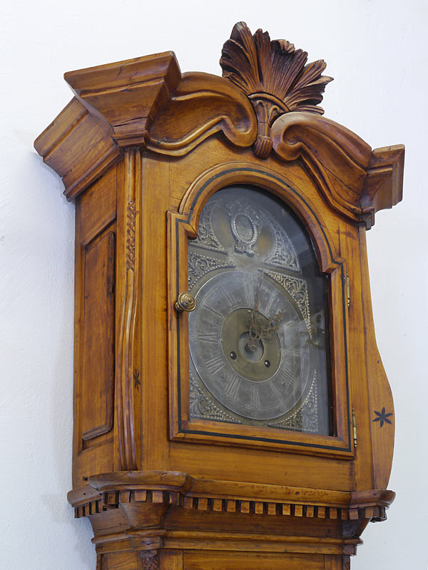 Standuhr Bodenstanduhr Uhr Antik 18. Jahrhundert aus Kirschbaum (6724