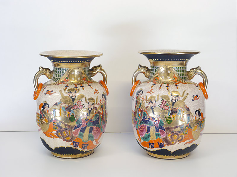 2 dekorative Vasen aus Keramik