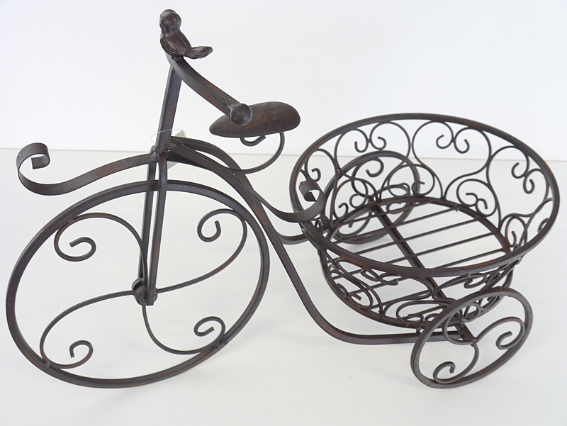 Fahrrad Blumenkorb aus Metall